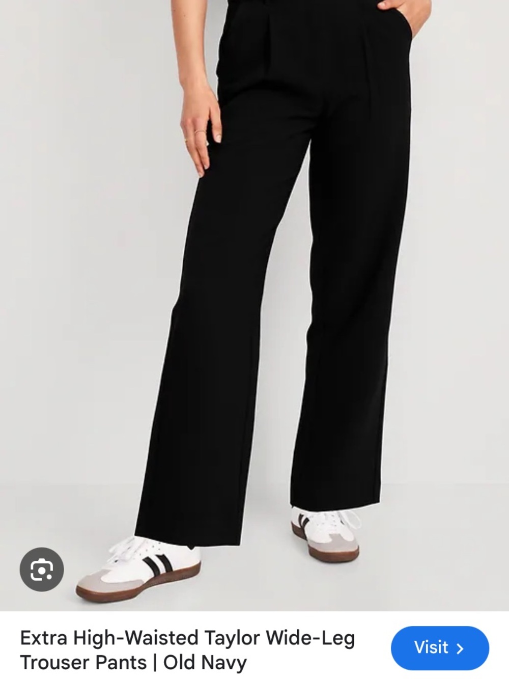 Old Navy Black Extra High-Waist Wide-Leg Trousers